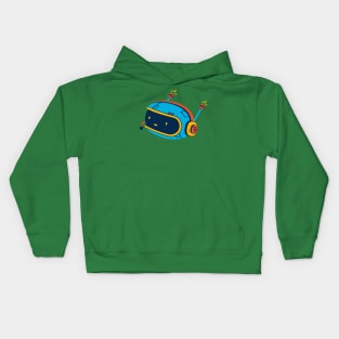 Cute Vintage Flying Robot Kids Hoodie